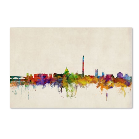 Michael Tompsett 'Washington Watercolor Skyline' Canvas Art,30x47